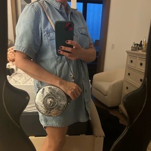 Versace metallic handbag